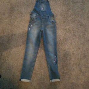 Girl's Justice denim overalls